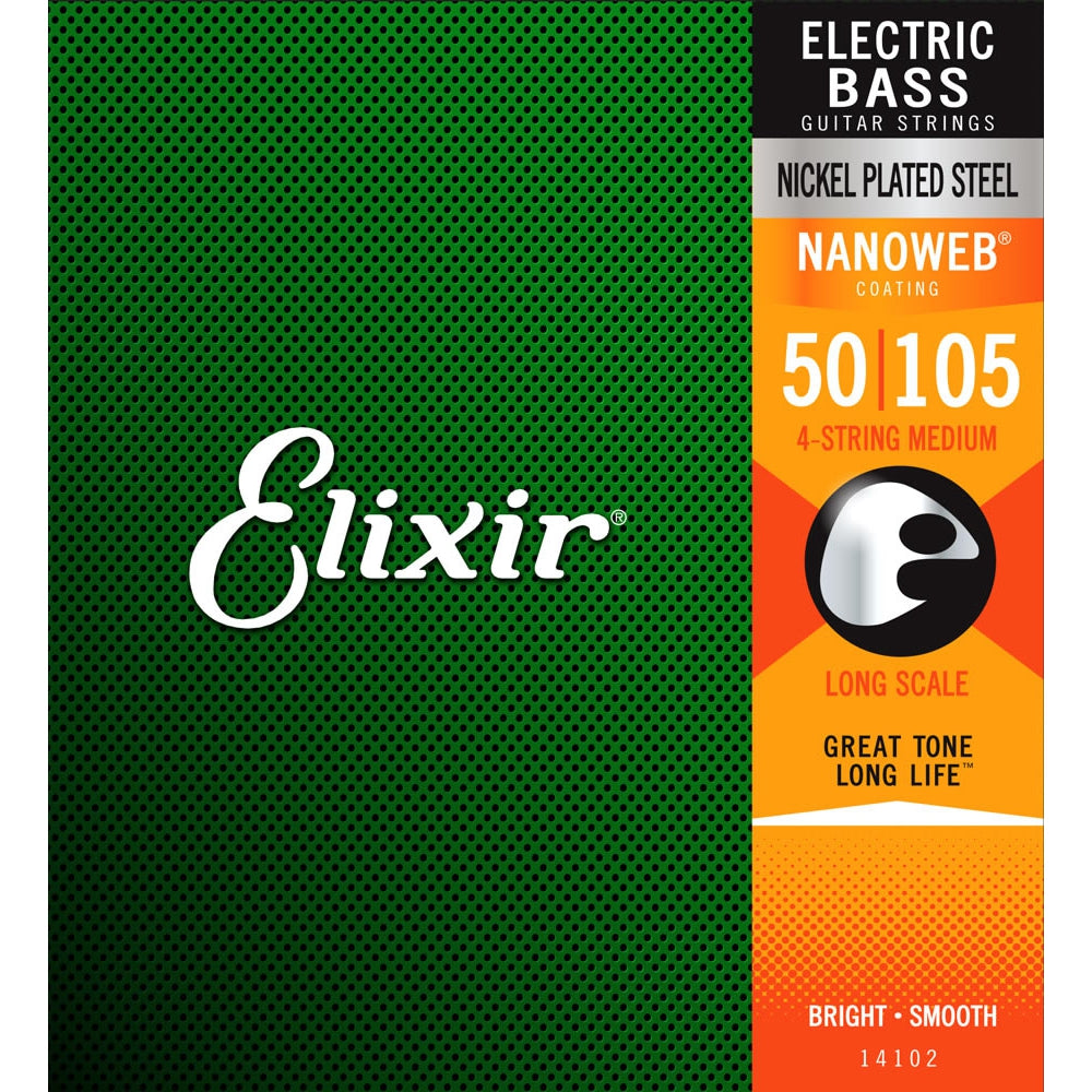 Elixir 14702 Stainless Steel Set Bas Gitar Teli (50-105)